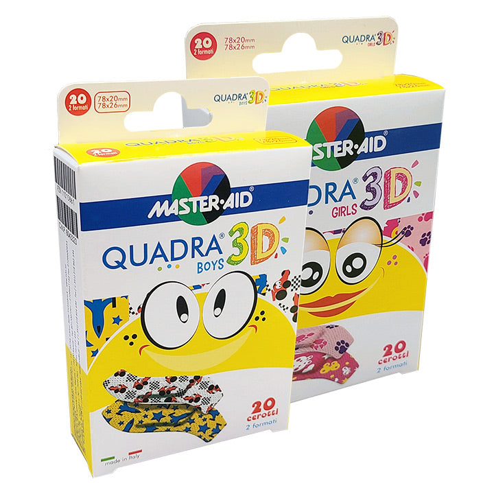 Quadra® Adhesive Bandages with 3D Designs, 20/box