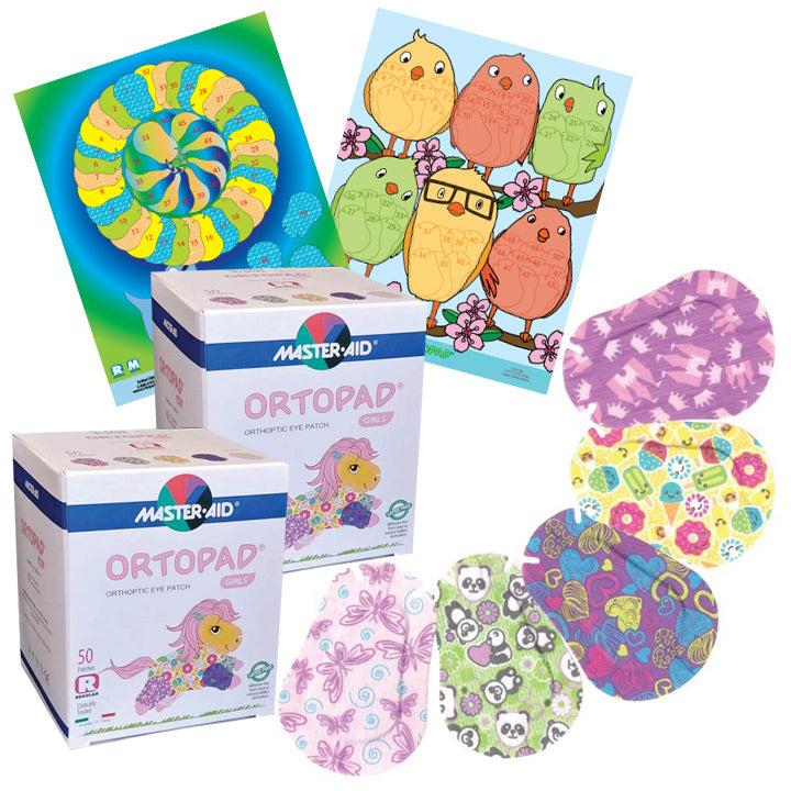Ortopad® Bamboo for Girls, 2 boxes + 2 posters