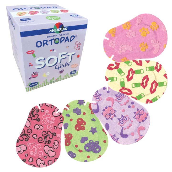 Ortopad® Soft Bamboo for Girls, 50/box - TEXTURED ACCENTS!